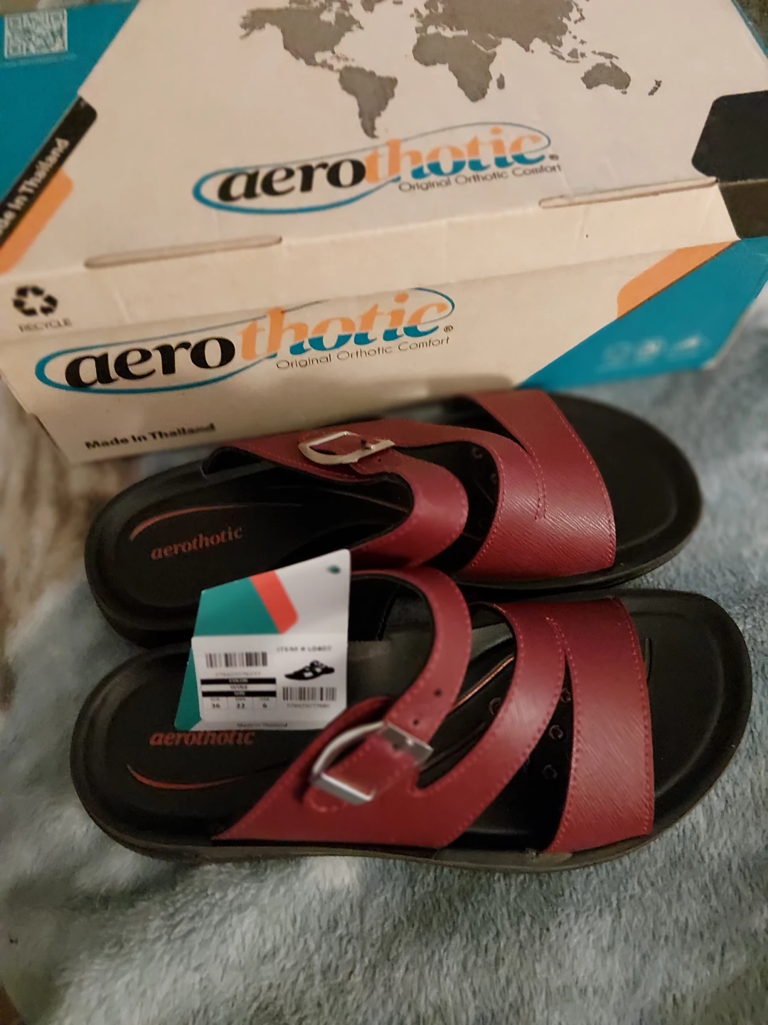 AEROTHOTIC Red Orthotic Comfort Sandals Size 36 - photo 2