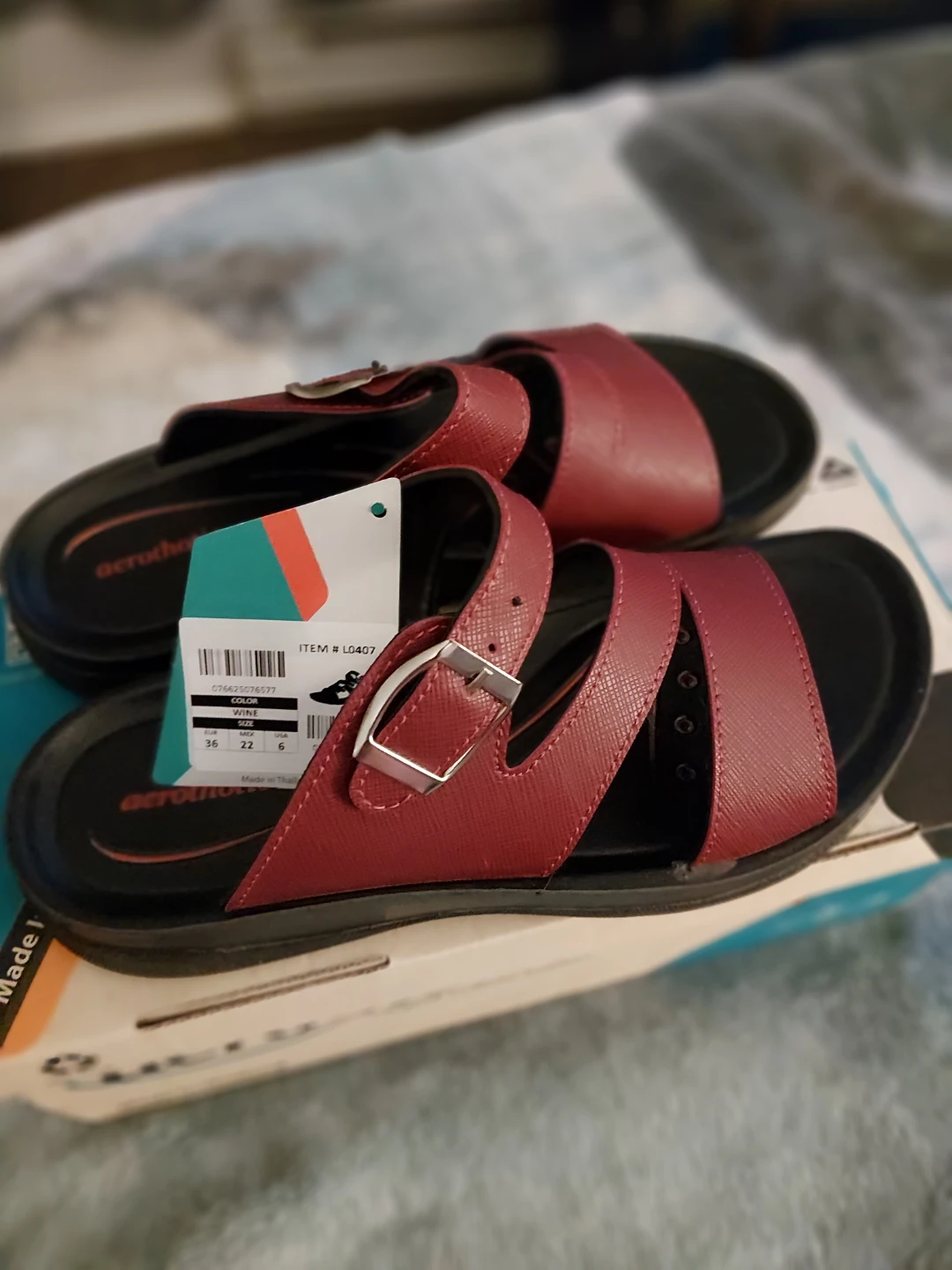 AEROTHOTIC Red Orthotic Comfort Sandals Size 36 - photo 4