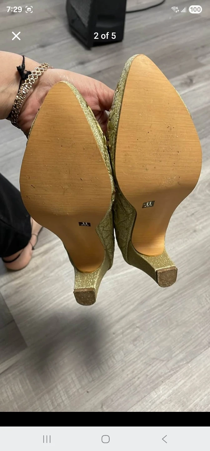 Gold Glitter Heels - photo 3
