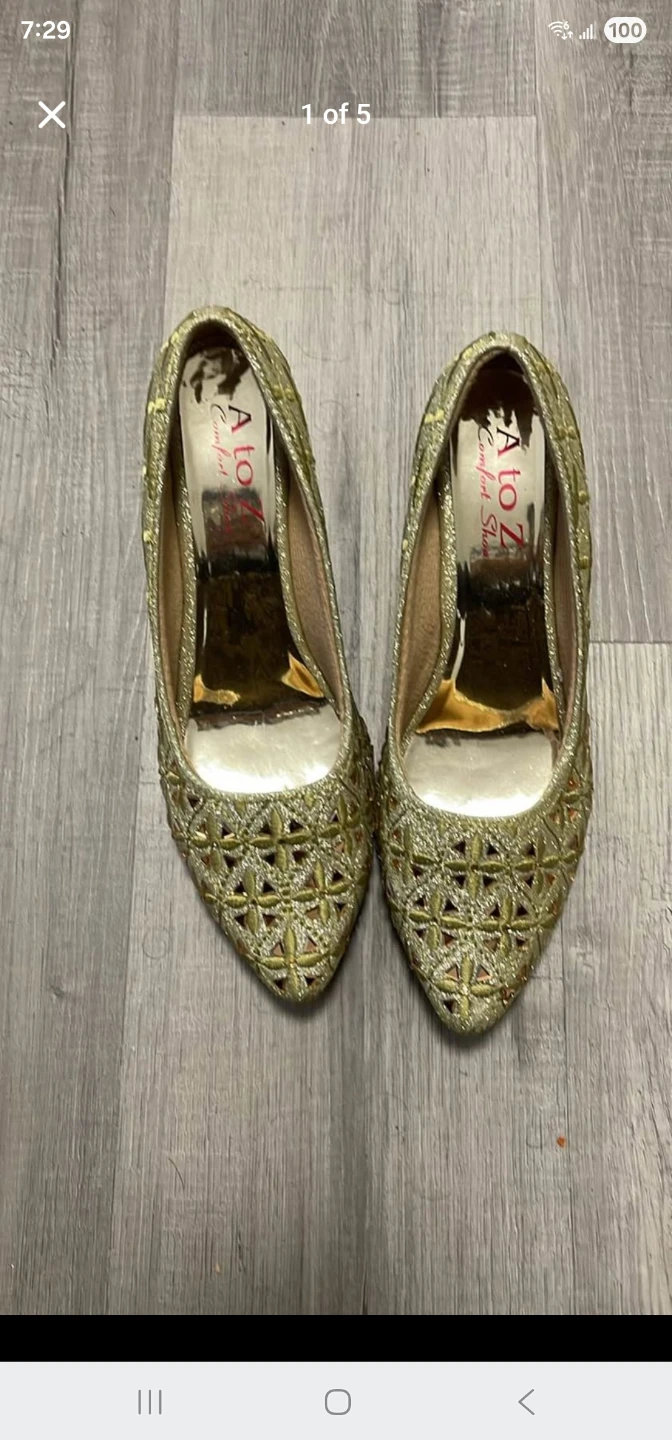 Gold Glitter Heels - photo 4