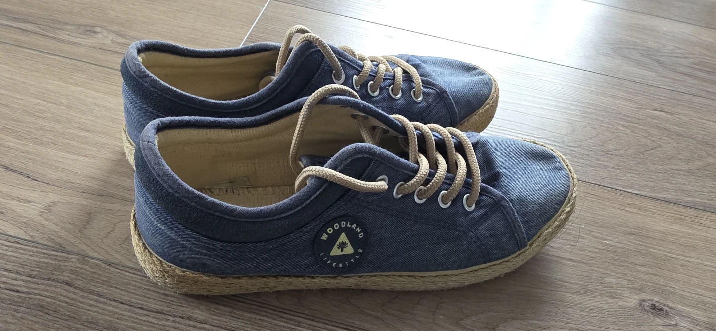 Woodland Lifestyle Blue Denim Espadrille Sneakers