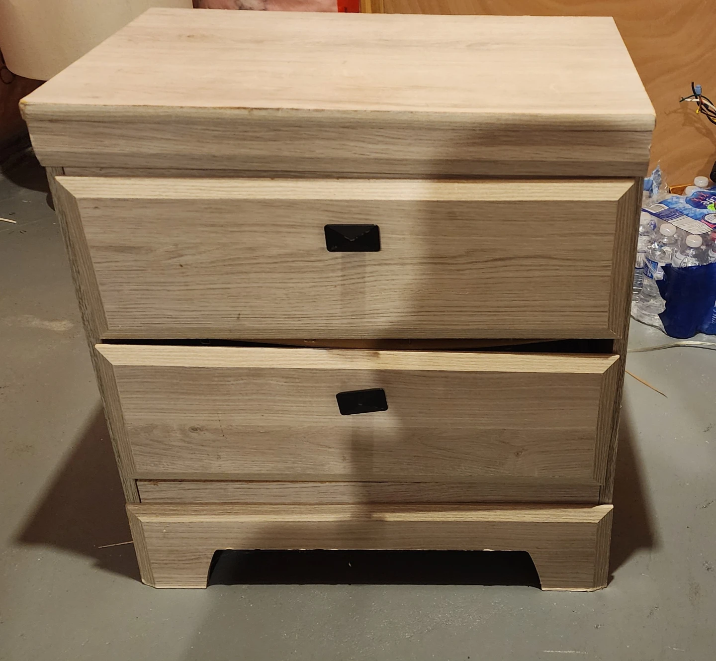 Light Wood Tone 2-Drawer Nightstand