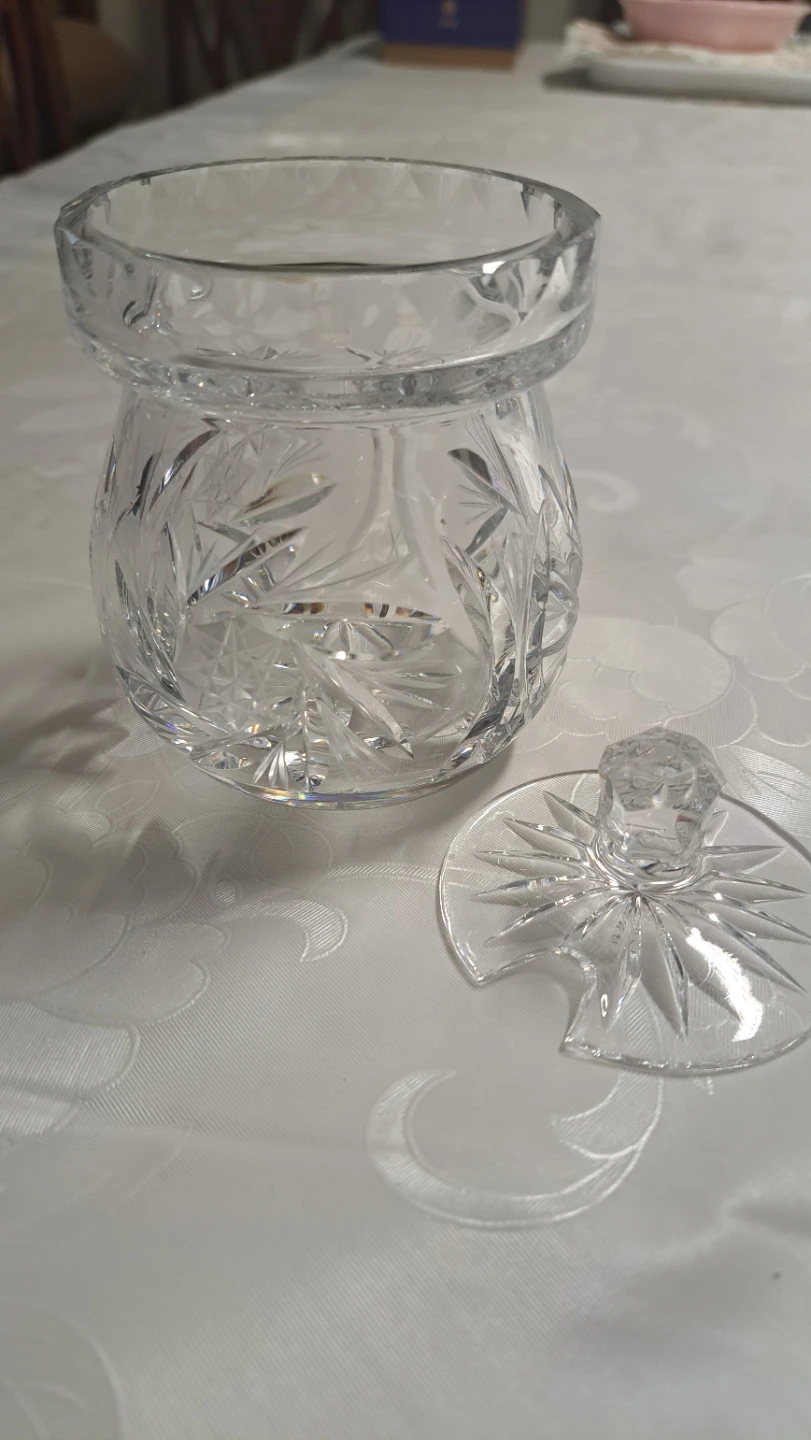 Crystal glass jar with lid - photo 2