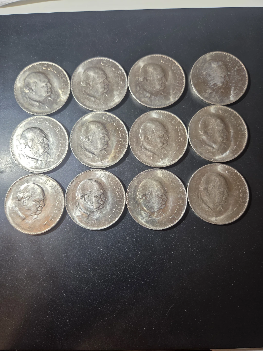 1965 Churchhill Dollar Coins - 12 Coin Lot