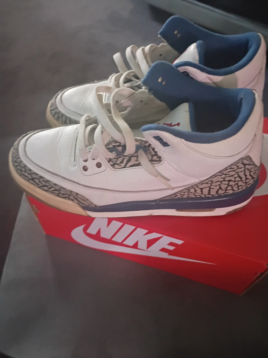 Air Jordan 3 Retro White/Blue Sneakers