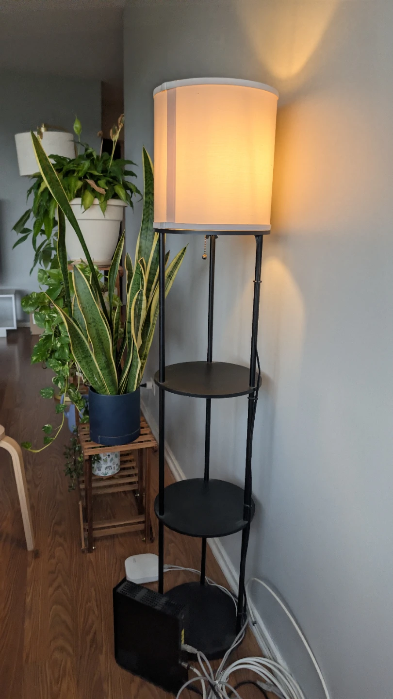 Floor Lamp with Shelves