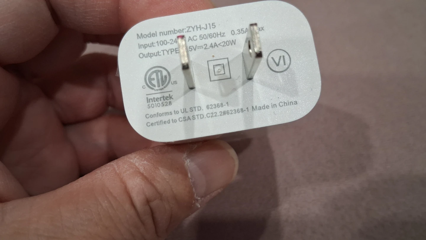 type C power adaptor 5V 2.4A - photo 3