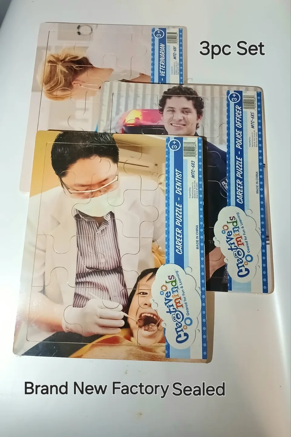 Creative Minds Wooden Career Puzzles - 3pc Set