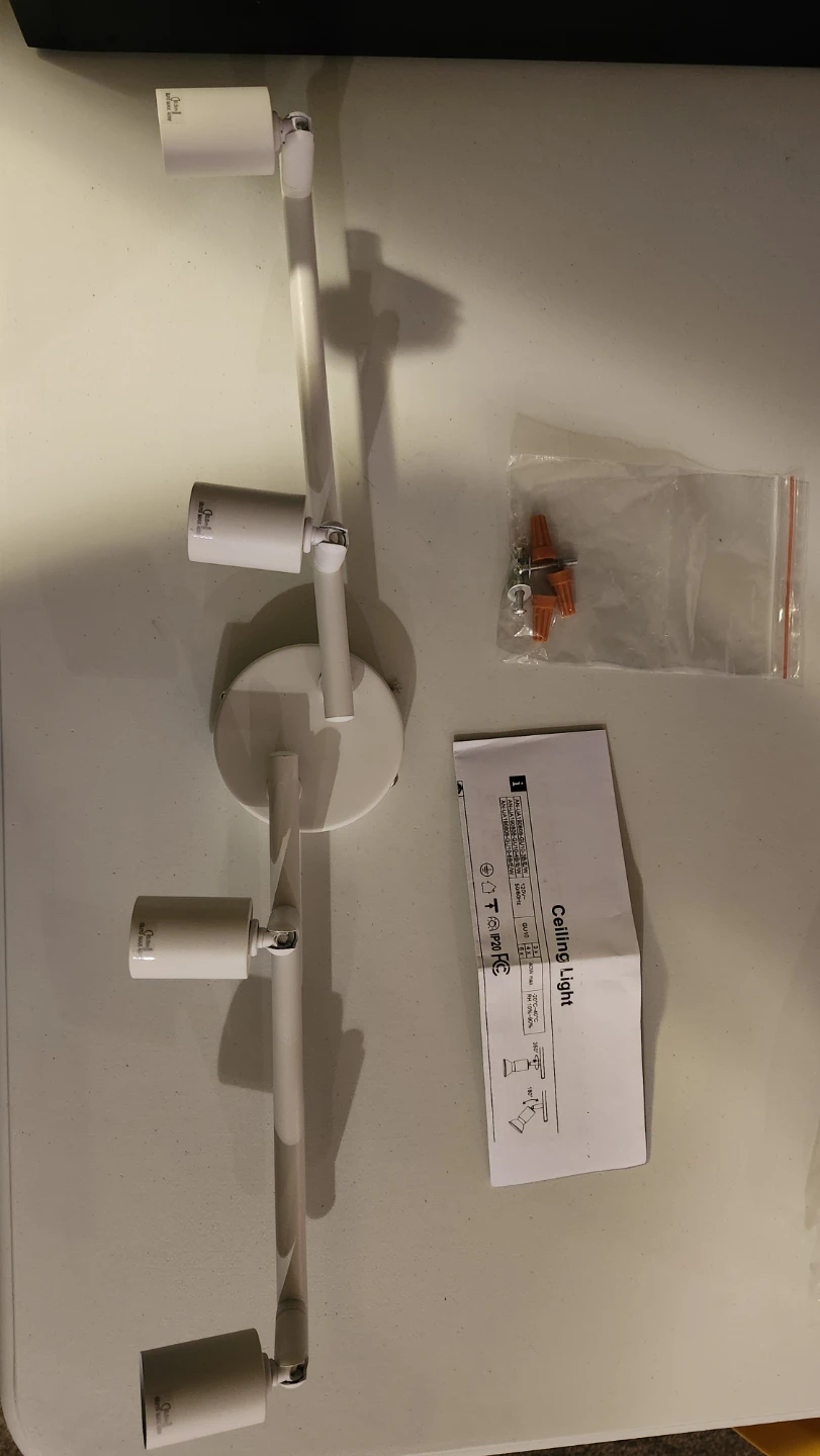 White 4-Light Ceiling Track Light