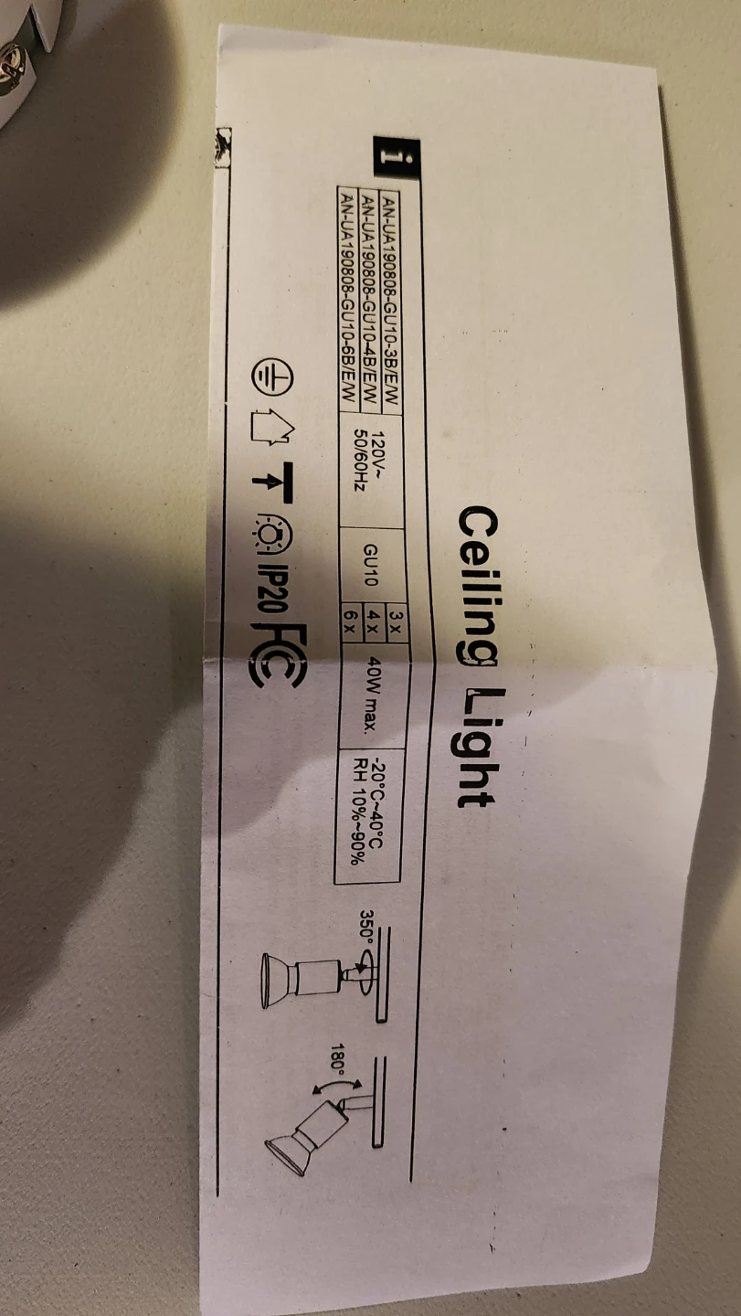 White 4-Light Ceiling Track Light - photo 2