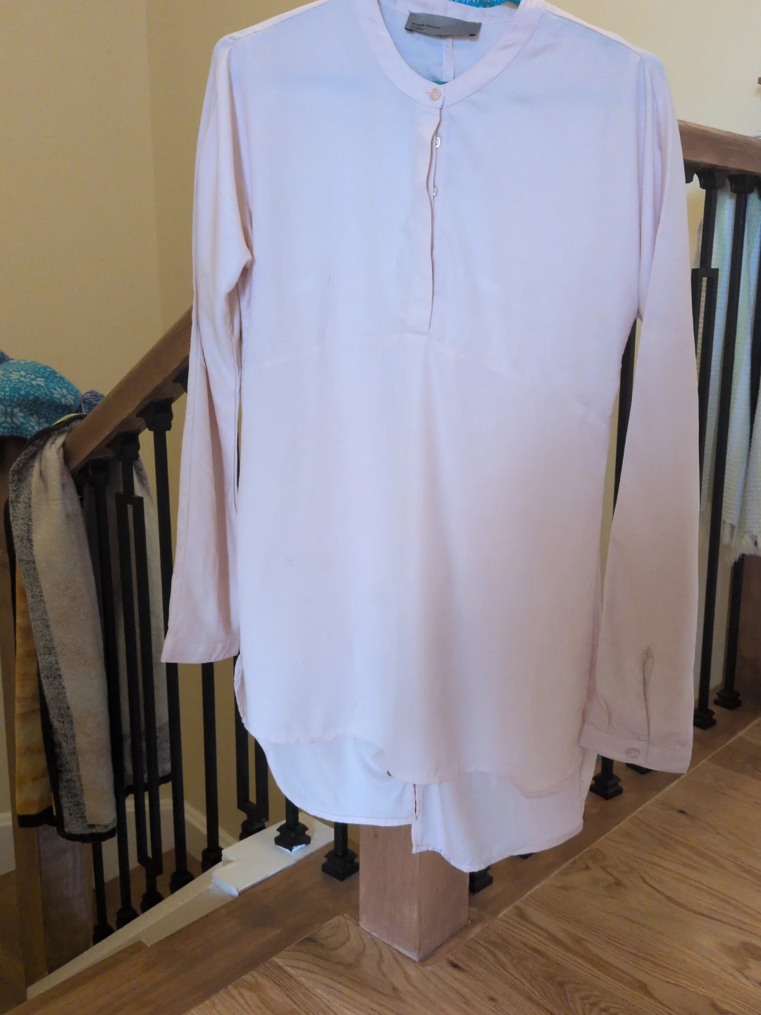 Pale Pink Button-Up Blouse by Vera moda