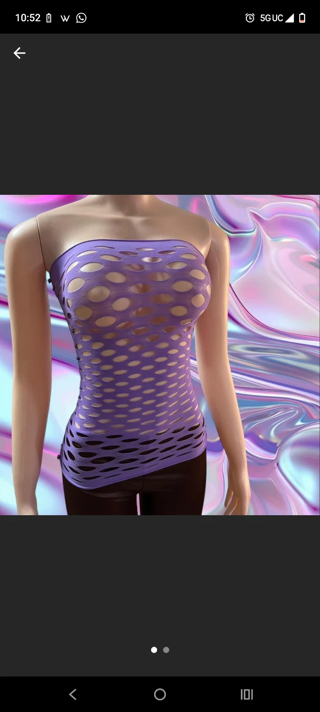 Women's Purple Cutout Tube Top