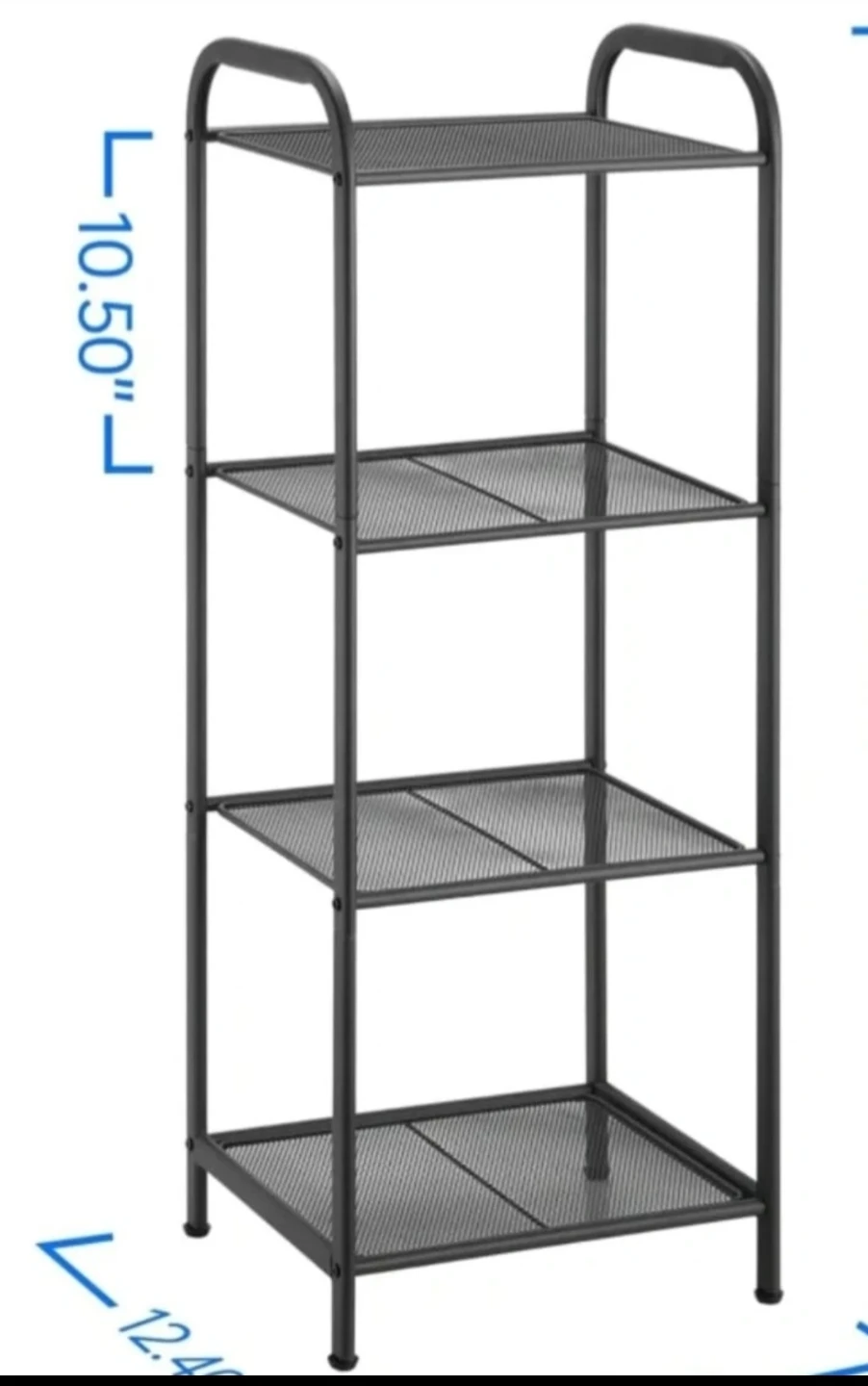 4-Tier Mesh Storage Shelf