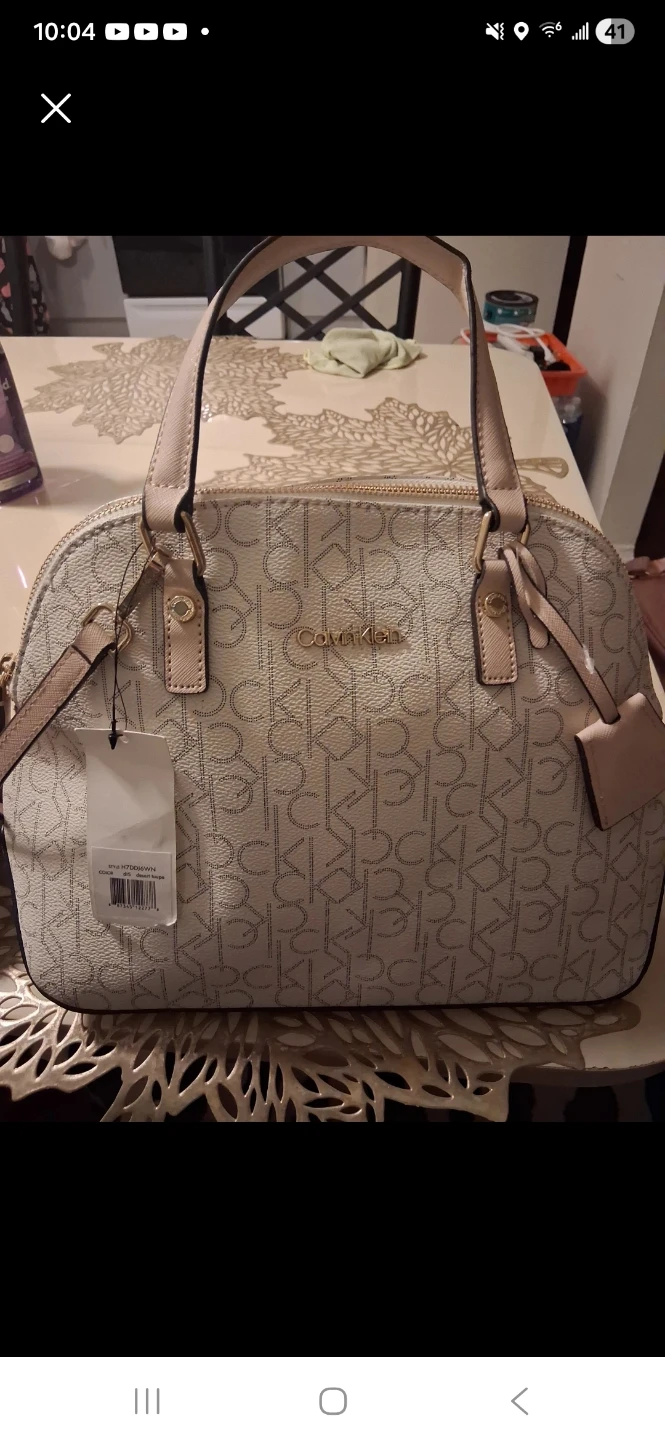 Calvin Klein Monogram Dome Satchel Bag