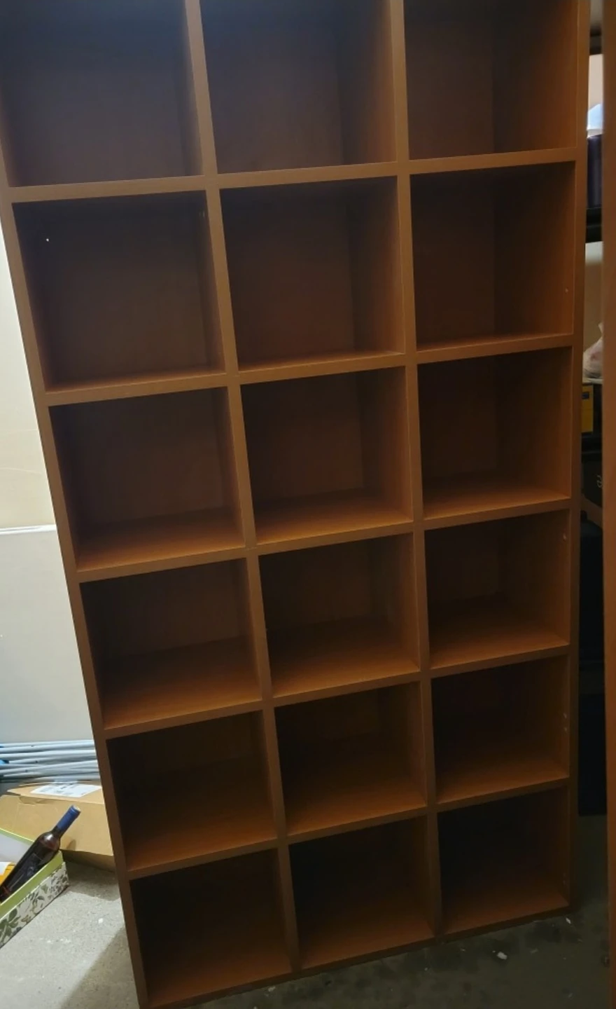 Brown 18-Cube Storage Shelf Unit