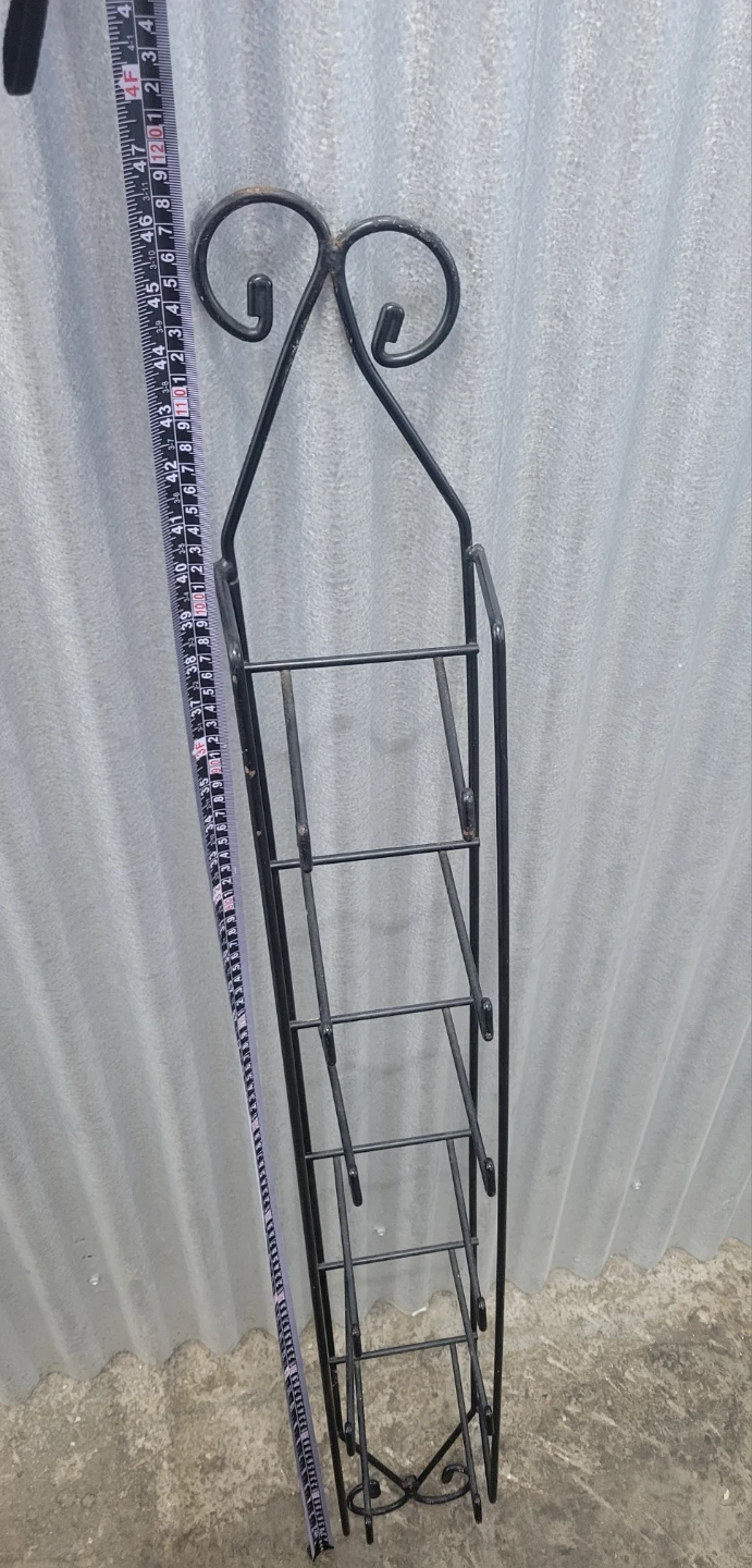 Black Metal Wall-Mounted Rack for flower pots - photo 3