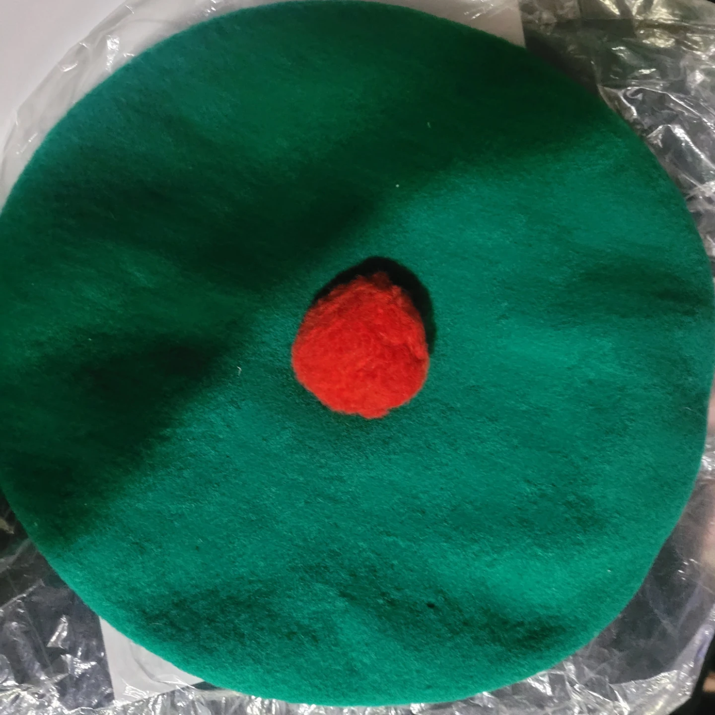 Glen Allan Curling Tam Hat - Green Wool - Size M