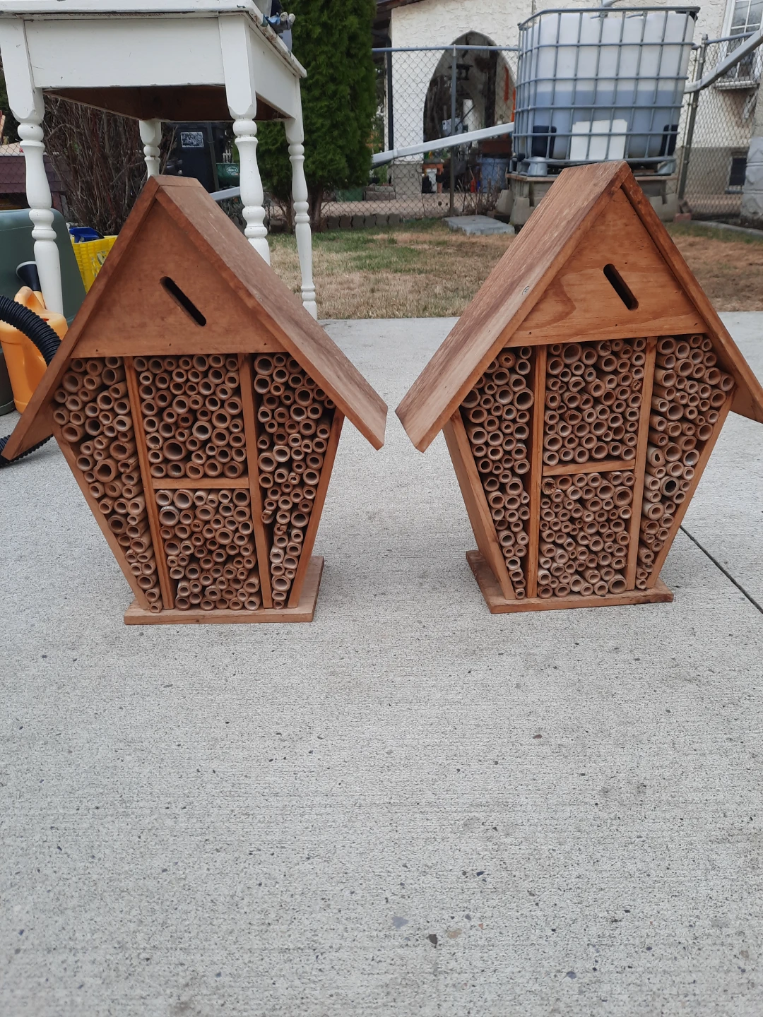 Pair of Wooden Bee Houses