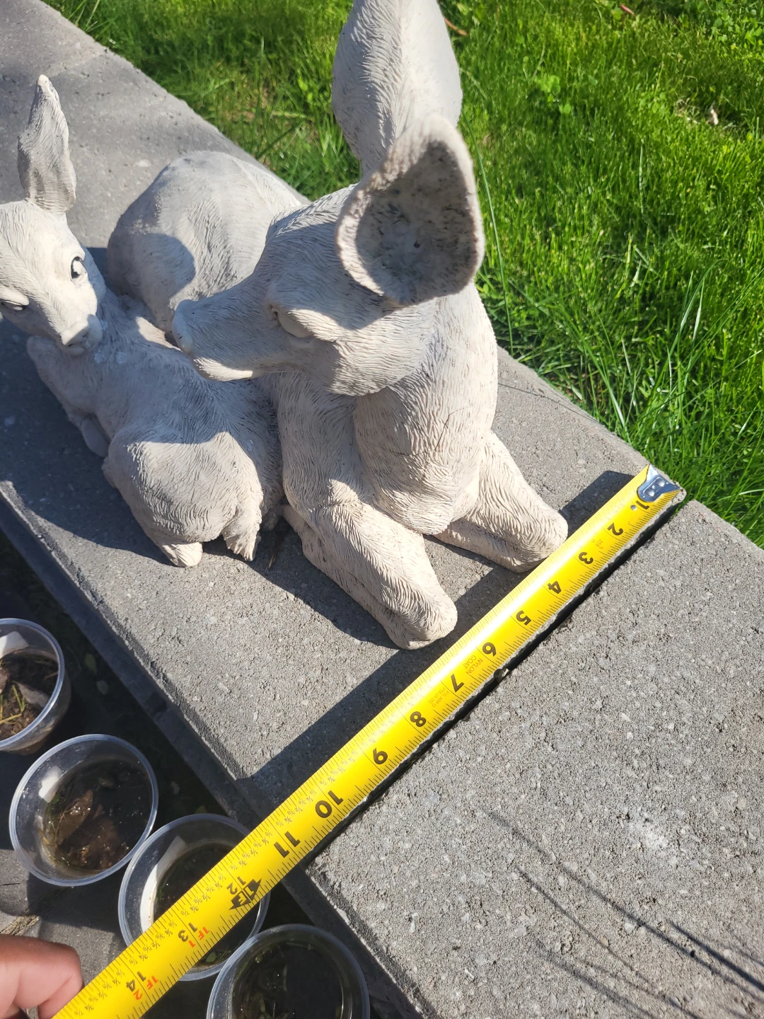 Ceramic Deer Garden Statue - photo 2