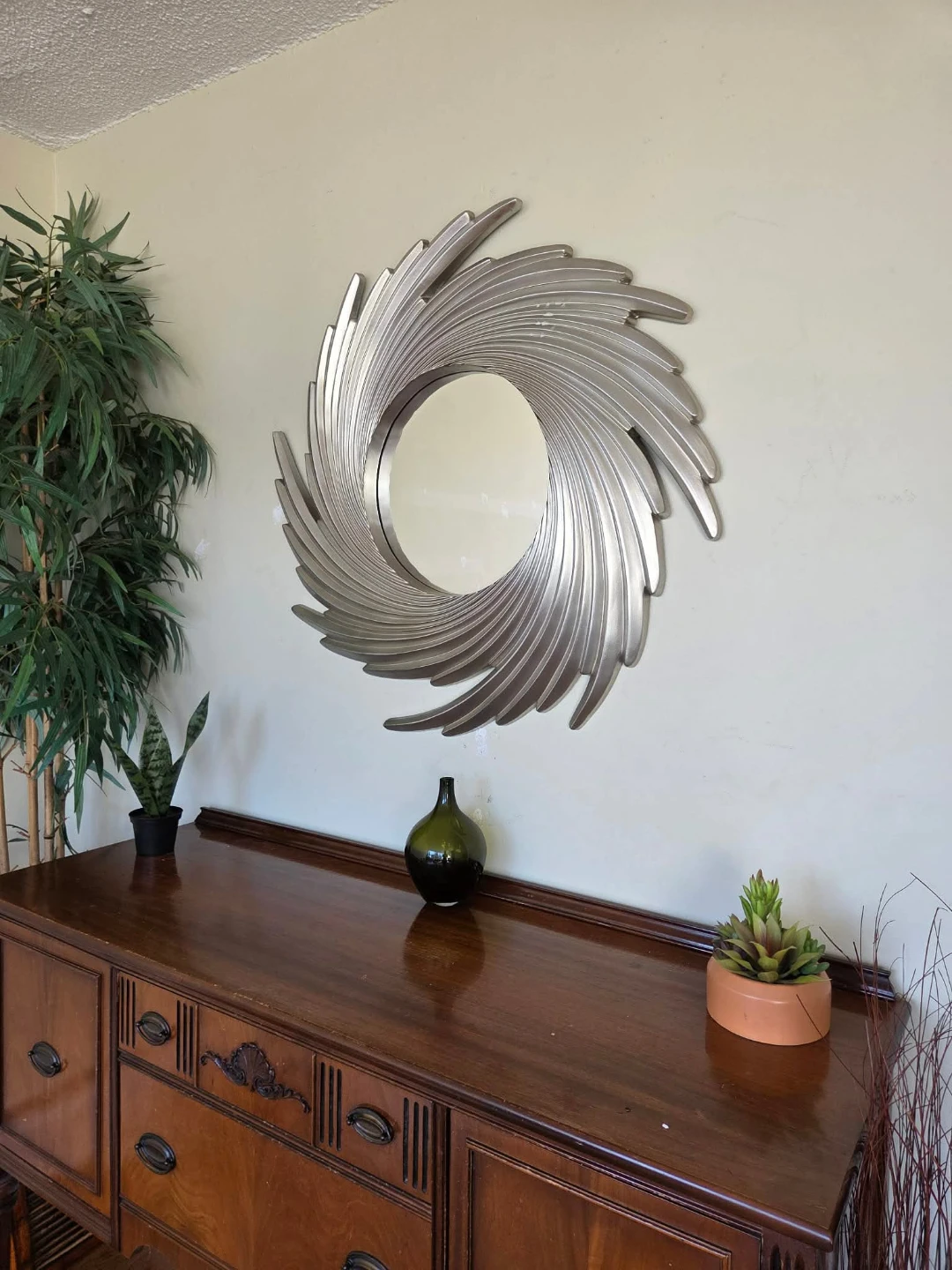 Silver Swirl Decorative Wall Mirror - photo 3