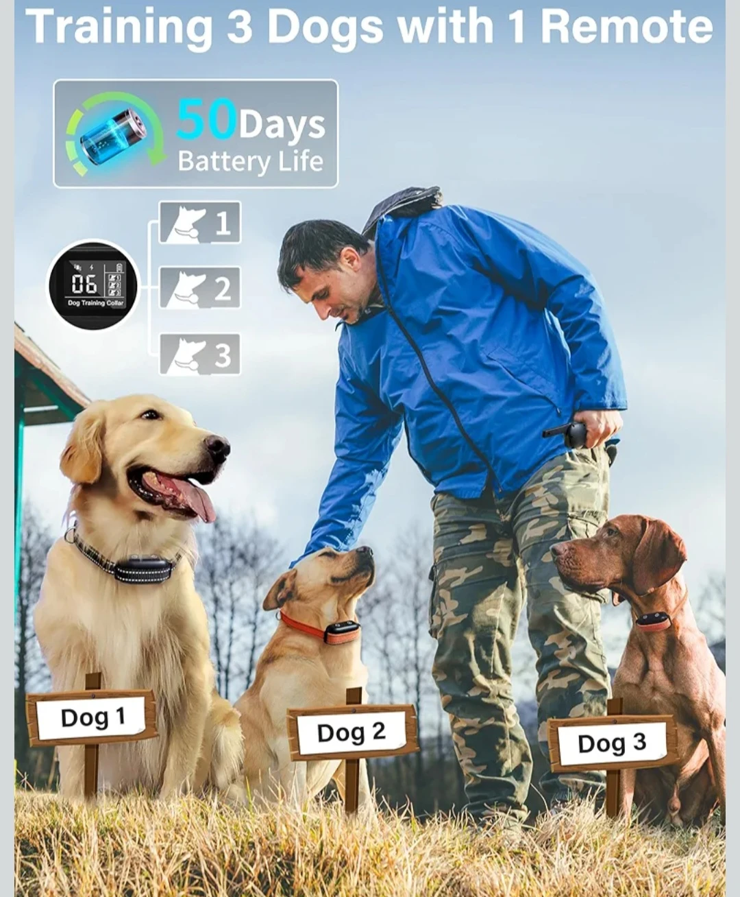 PaiPaitek Dog Training Collar 3300ft Remote Range - photo 5
