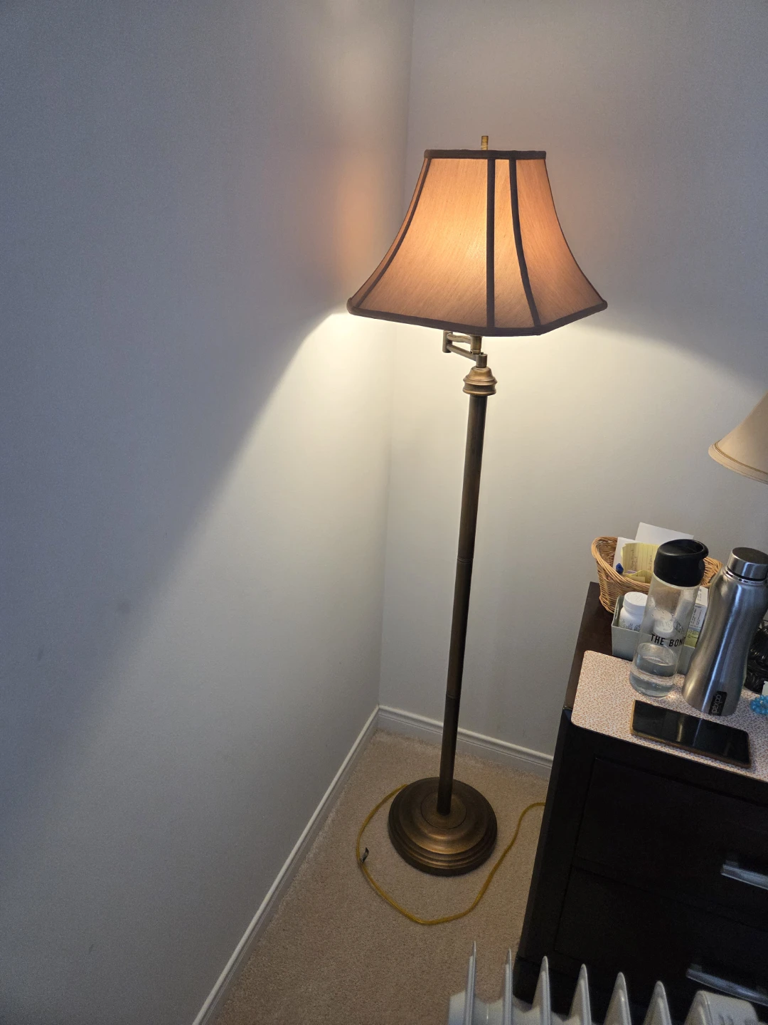 Bronze Floor Lamp with Tan Shade - photo 3