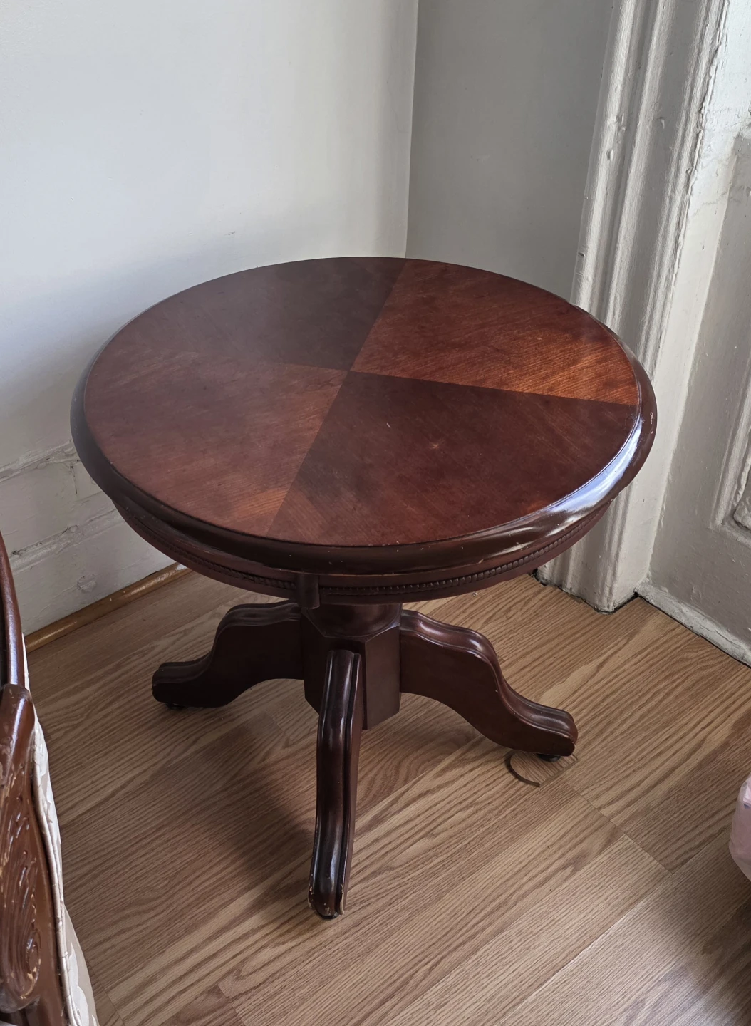Round Wood Accent Table