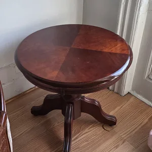 Round Wood Accent Table