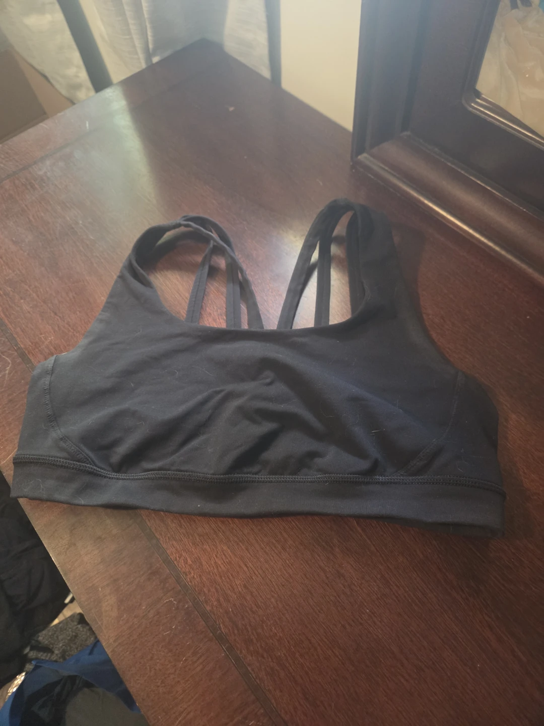 Lululemon Black Strappy Sports Bra