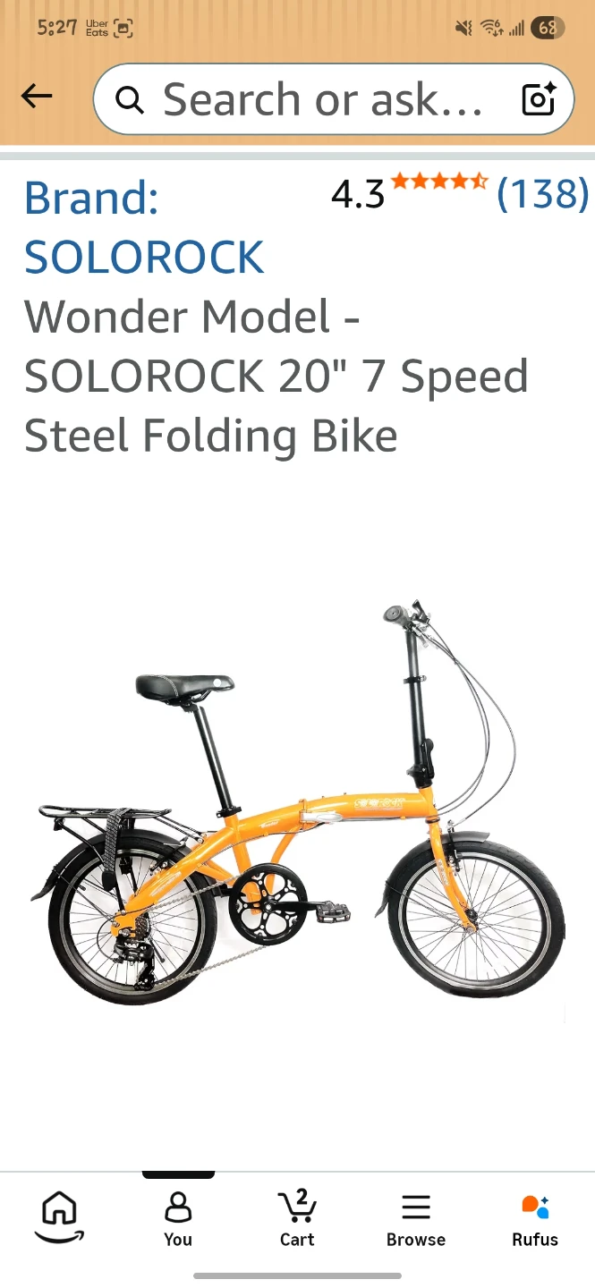 SOLOROCK Wonder Model 20" 7 Speed Folding Bike - photo 3