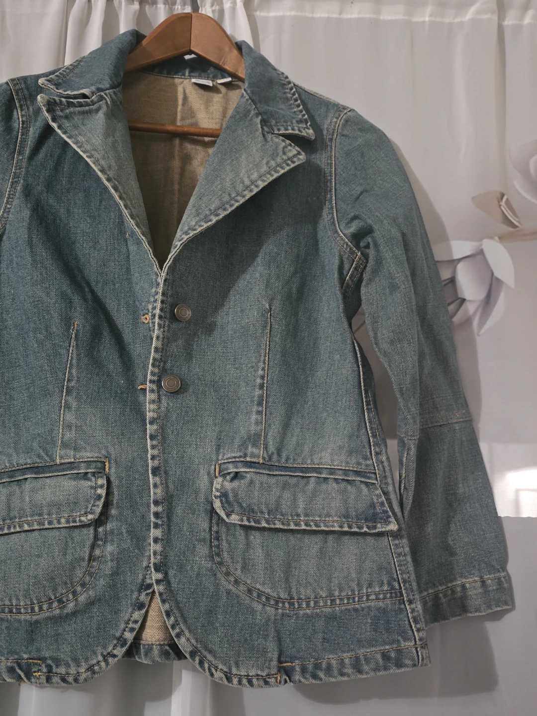 Women's Blue Denim Blazer Jacket  Spain - photo 2