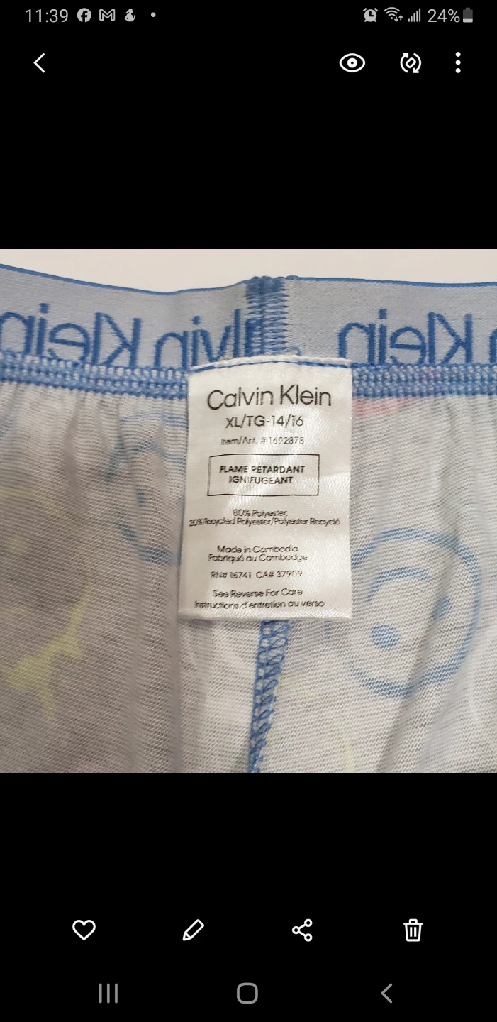 Brand new Cute Piyama Calvin Klein Size XL - photo 3