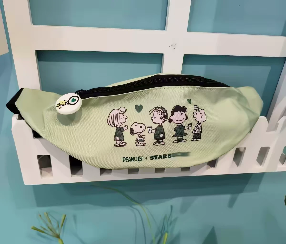 New Peanuts + Starbucks Light Green Fanny Pack - photo 3
