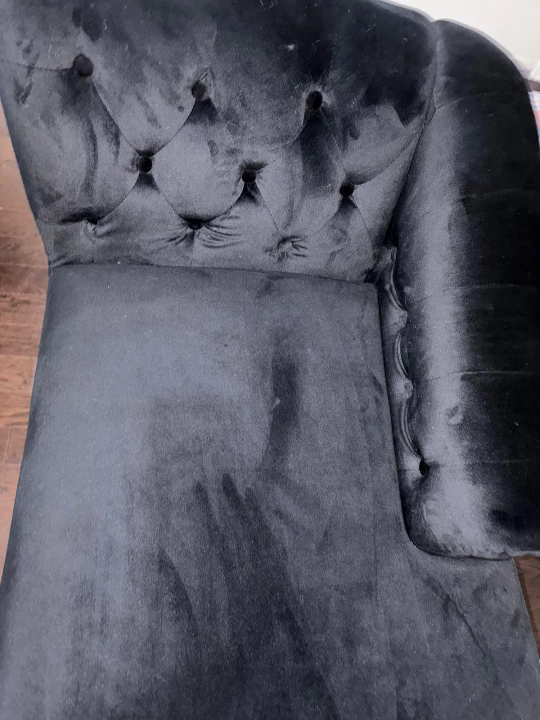 Black Velvet Chaise Lounge - photo 4