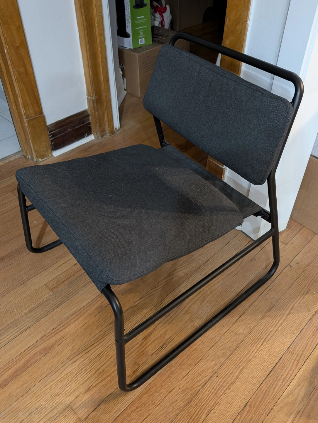 Dark Gray Upholstered Accent Chair