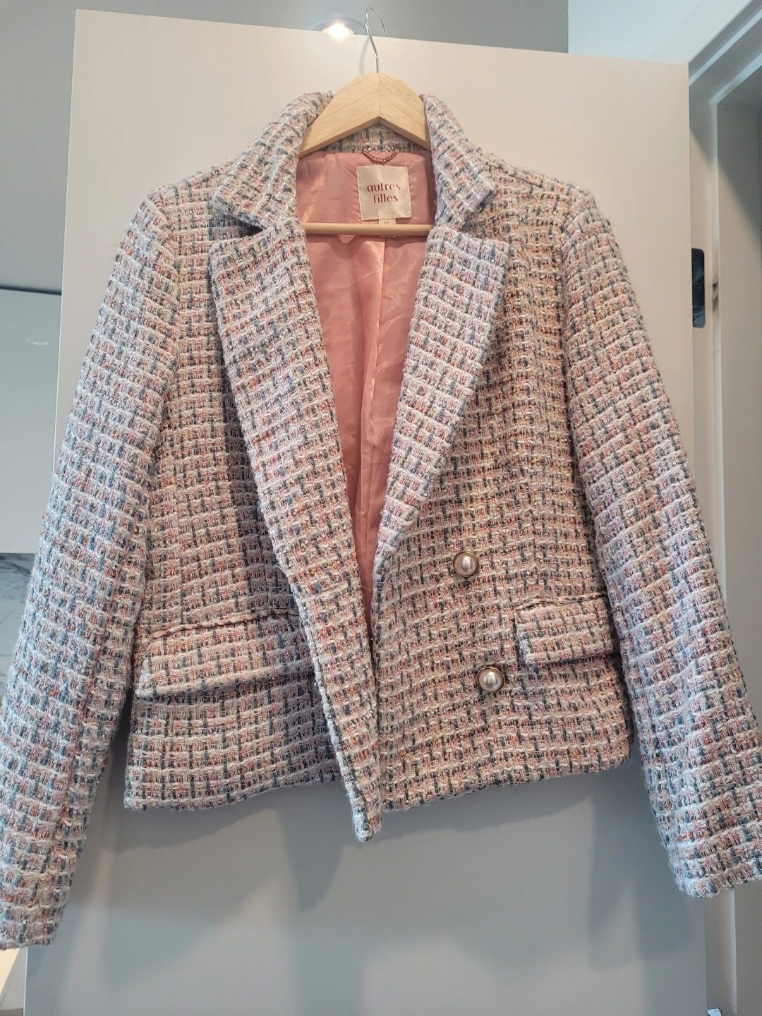 L/XL Autres Filles 2-Piece Tweed Skirt Suit Set - photo 4
