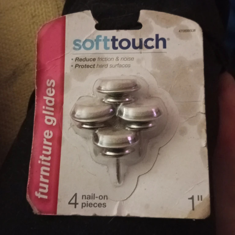SoftTouch Furniture Glides - 4 Nail-On Pieces, 1"