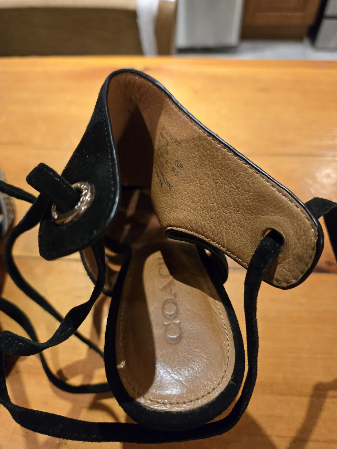 Coach Black Suede Lace-Up Heels - photo 3