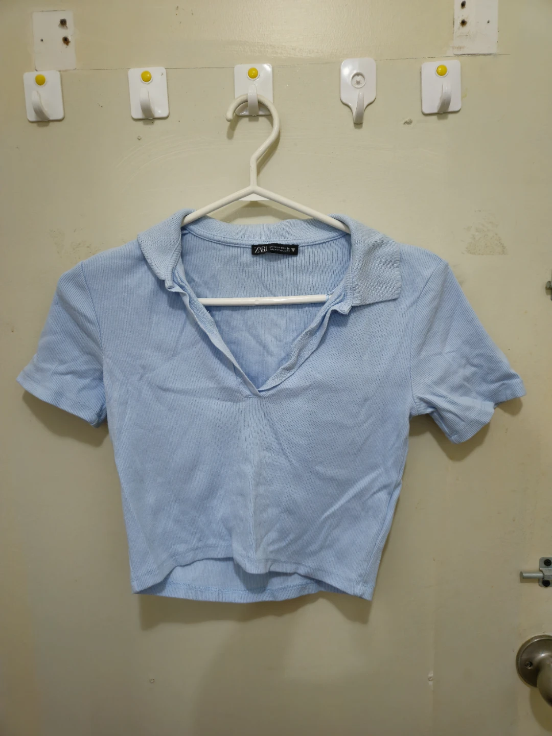 Cropped V-neck Shirts (Short+Long-sleeves) - photo 4
