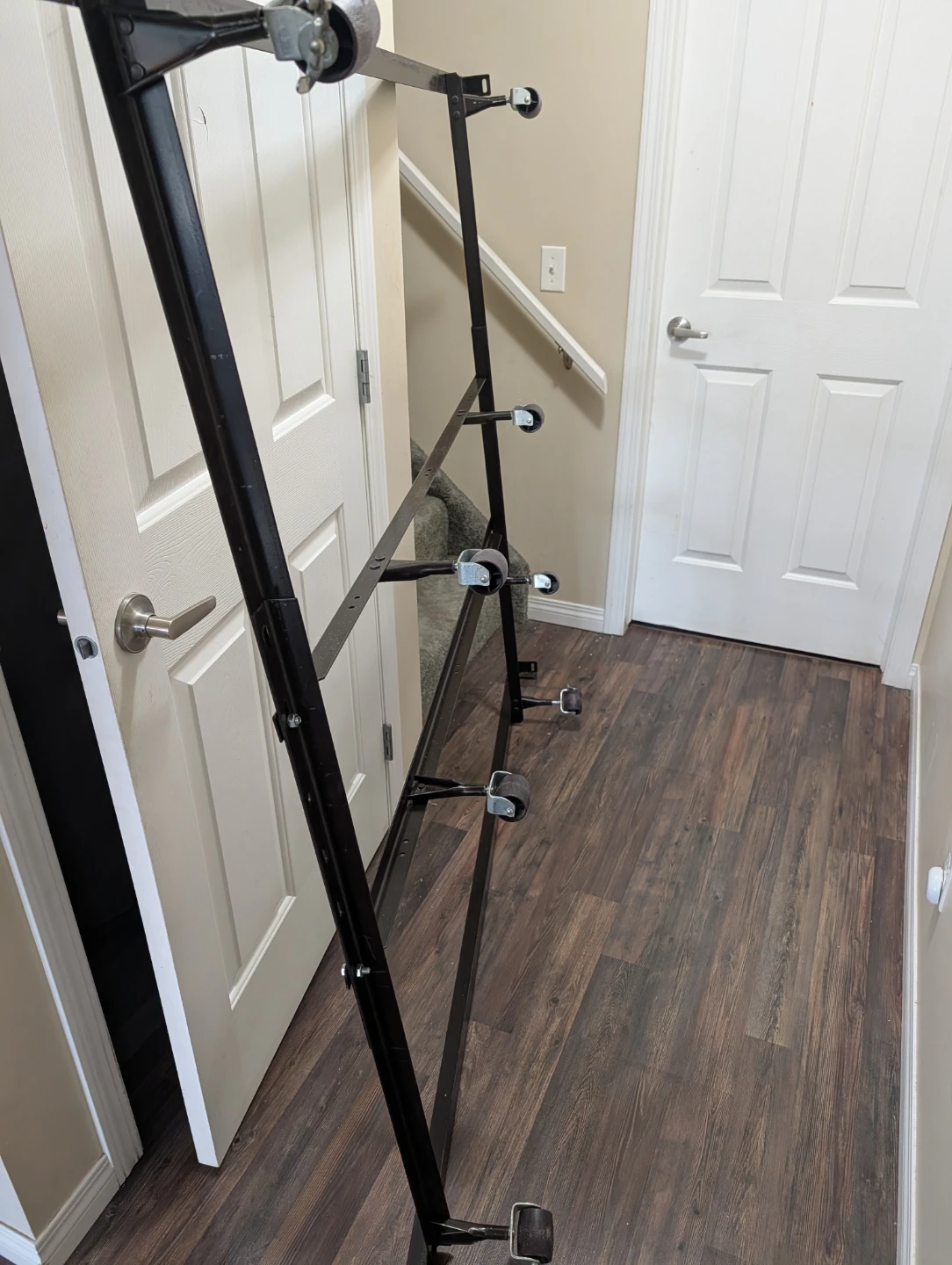 Metal Bed Frame with Wheels