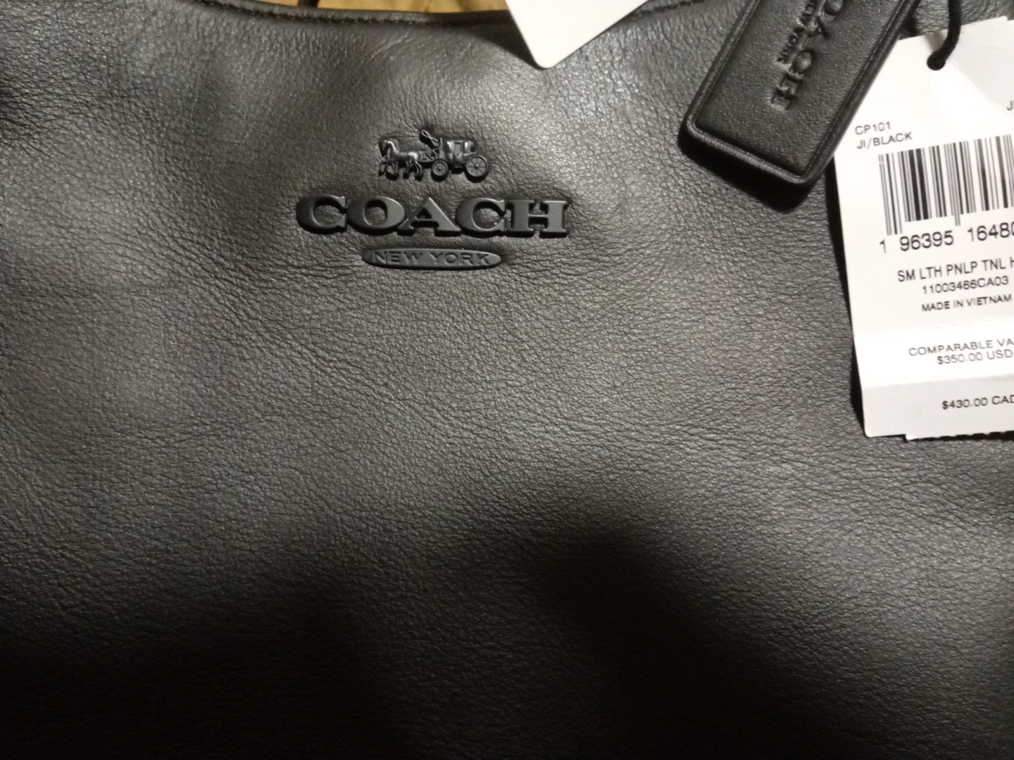 Coach Black Leather Shoulder Bag