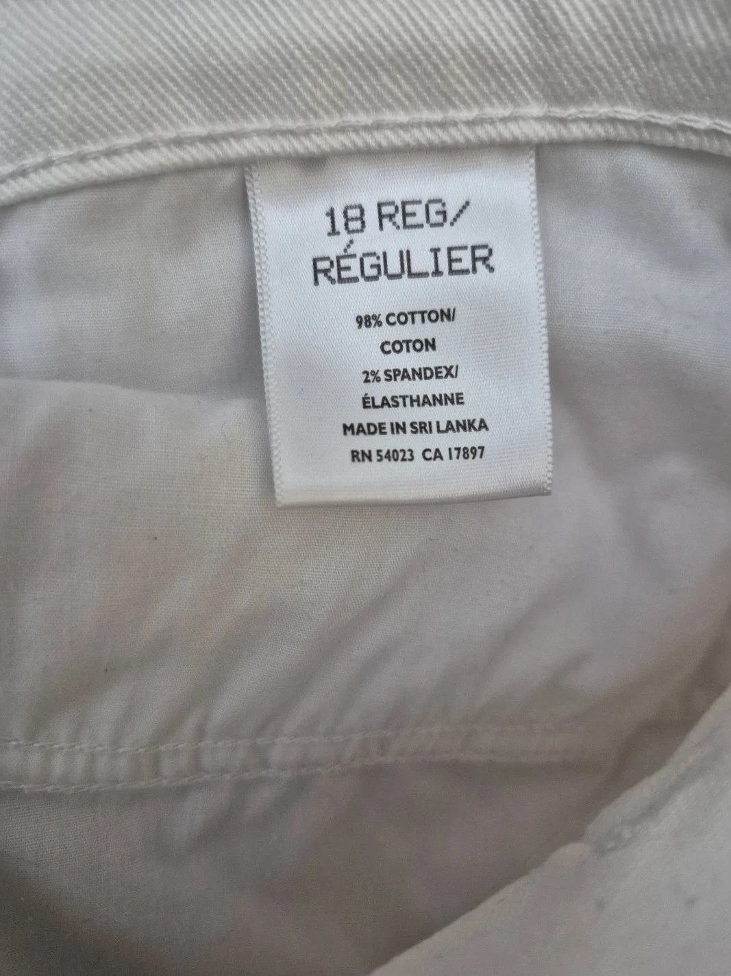 stretch old navy  White Denim Jeans Size 18 p - photo 2
