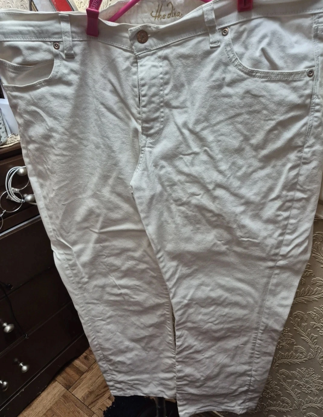 stretch old navy  White Denim Jeans Size 18 p - photo 3