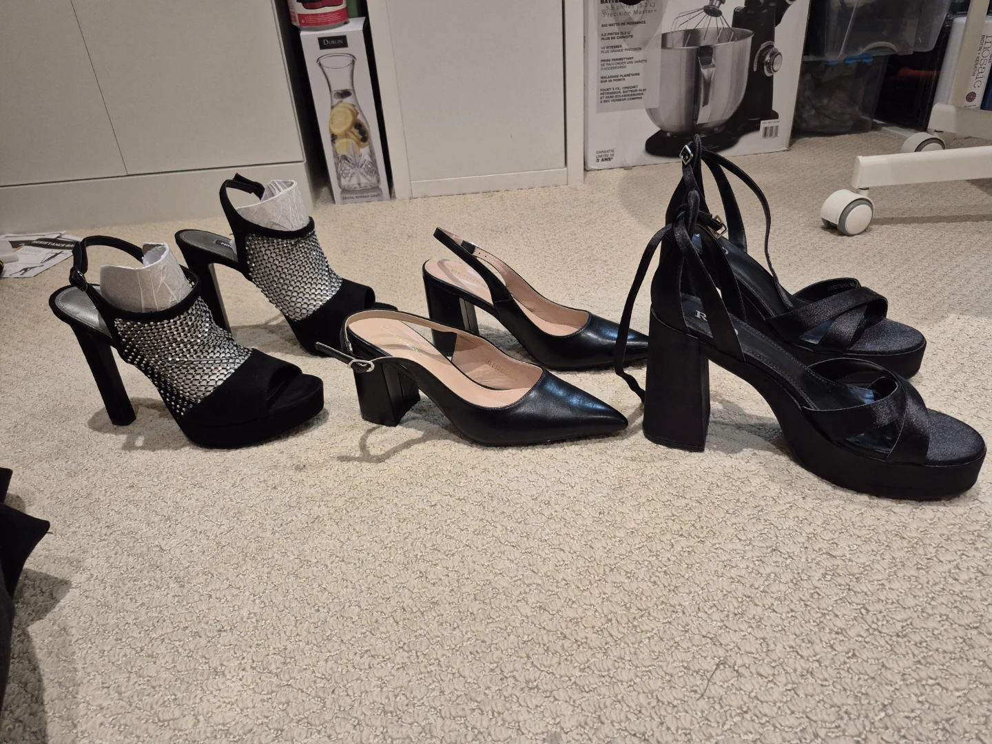 3 Pairs of Women's Black Heels