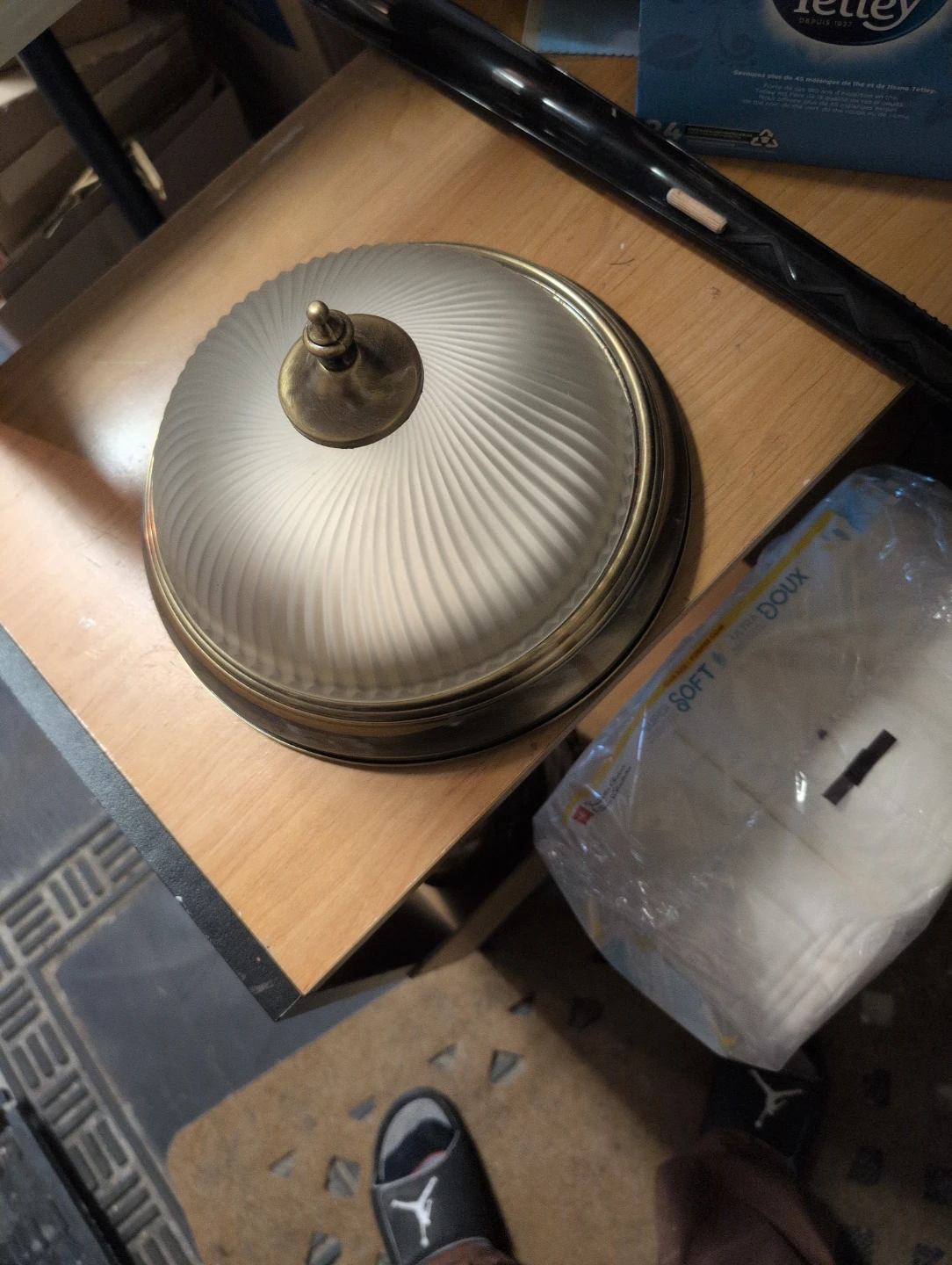 Flush Mount Ceiling Light Fixture with Frosted Glass