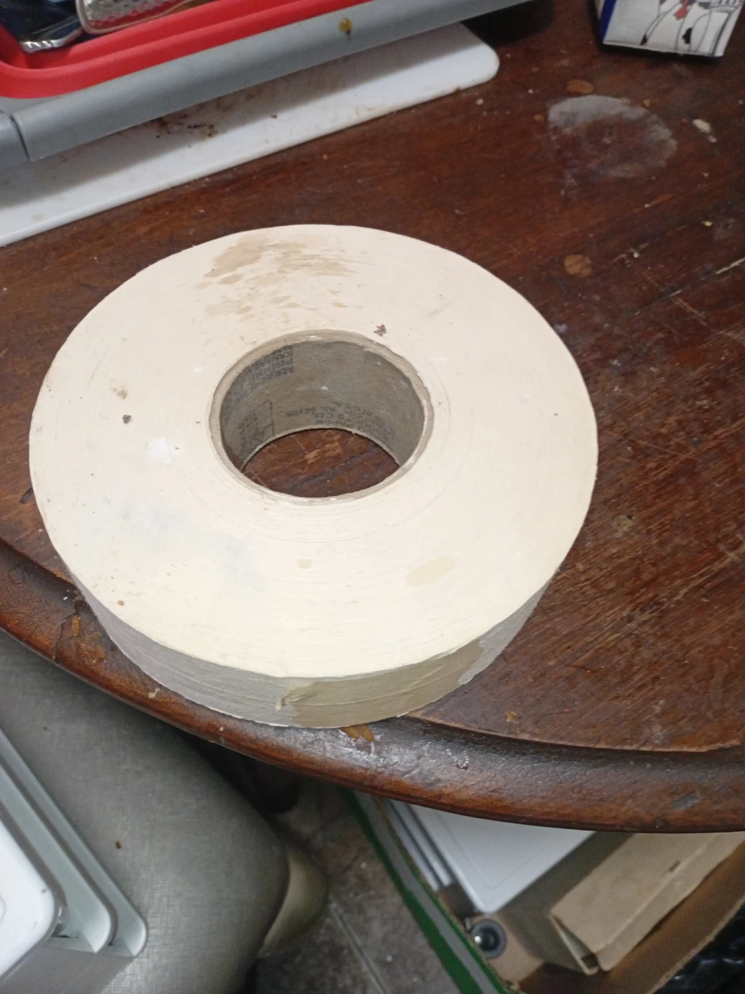 Cream coloured tape roll