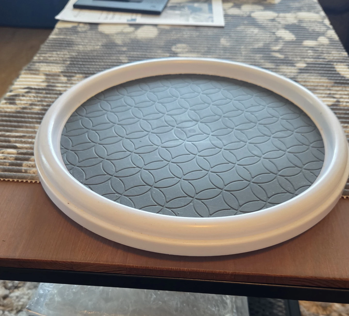 Round White Turntable Tray