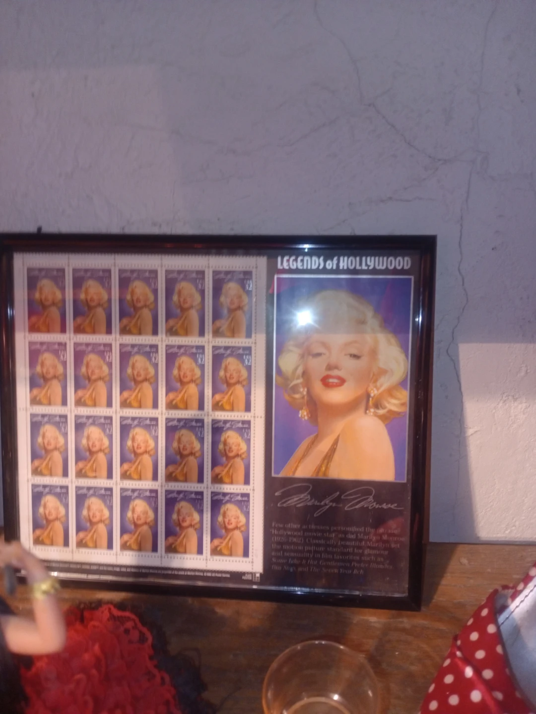 Marilyn Monroe Legends of Hollywood Framed Stamp Collection