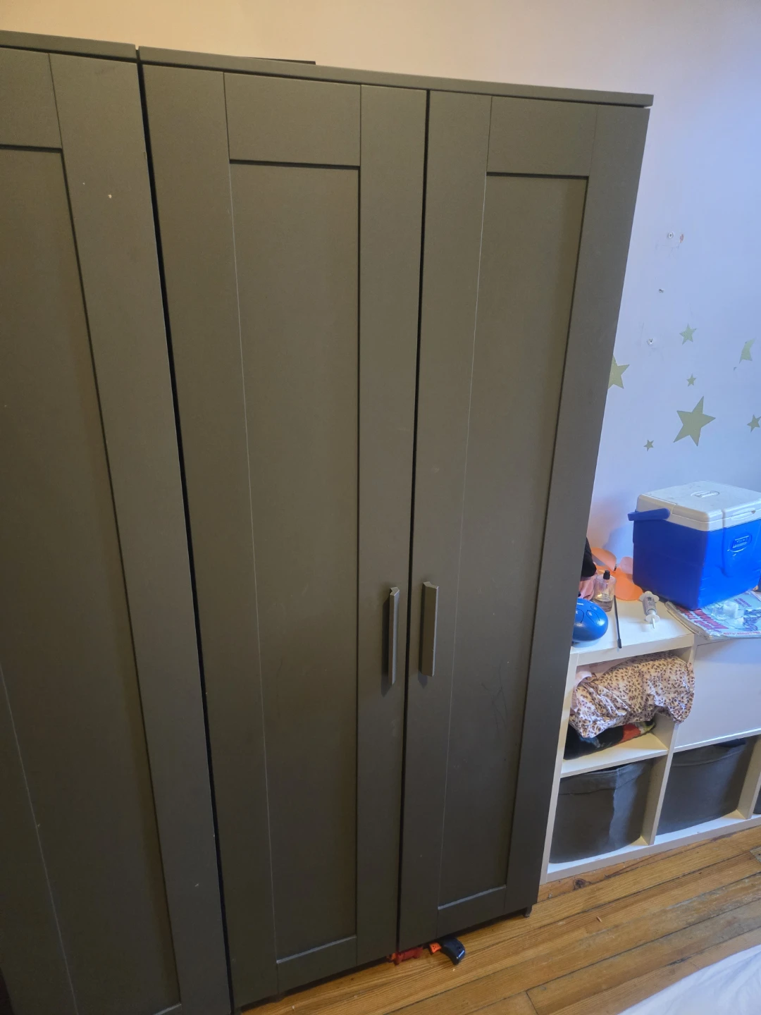 IKEA Dark Grey Double Door Wardrobe