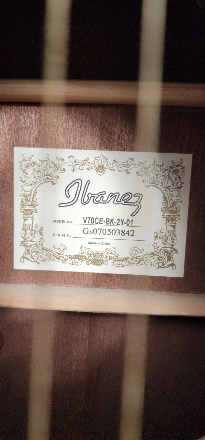 Ibanez V70CE-BK-2Y-01 Acoustic Electric Guitar - photo 5